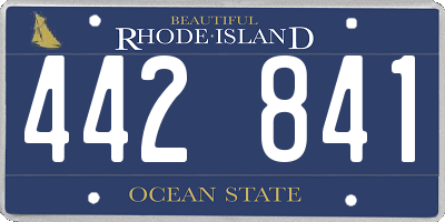 RI license plate 442841