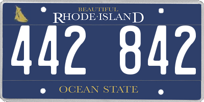 RI license plate 442842