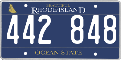 RI license plate 442848