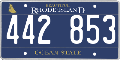 RI license plate 442853