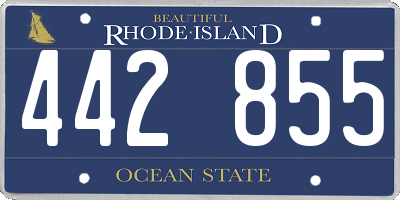 RI license plate 442855