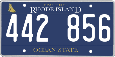RI license plate 442856
