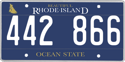 RI license plate 442866