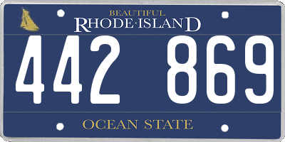 RI license plate 442869