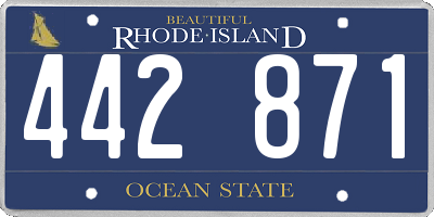 RI license plate 442871