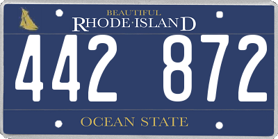 RI license plate 442872