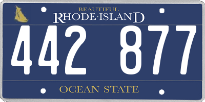 RI license plate 442877