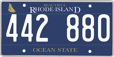 RI license plate 442880