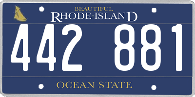 RI license plate 442881