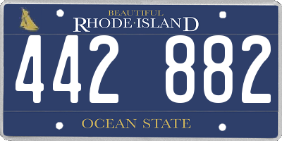 RI license plate 442882