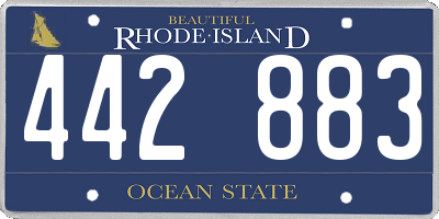 RI license plate 442883
