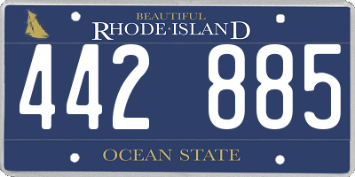 RI license plate 442885