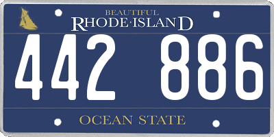 RI license plate 442886