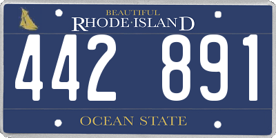 RI license plate 442891