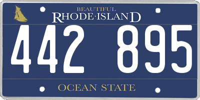 RI license plate 442895