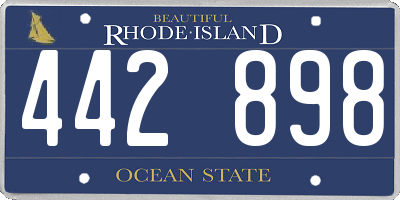 RI license plate 442898