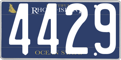 RI license plate 4429