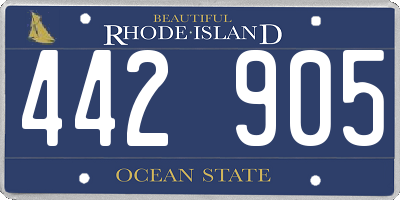 RI license plate 442905