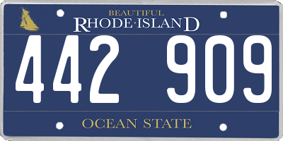RI license plate 442909