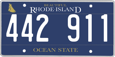 RI license plate 442911