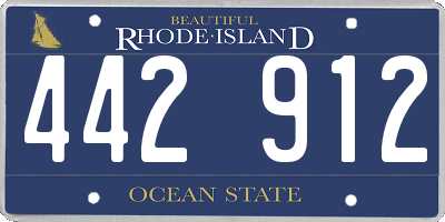 RI license plate 442912