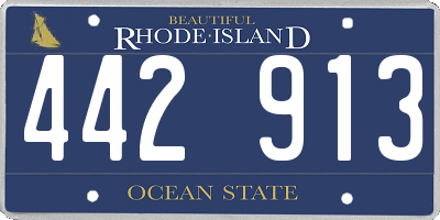 RI license plate 442913
