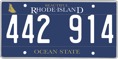 RI license plate 442914