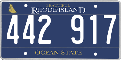 RI license plate 442917