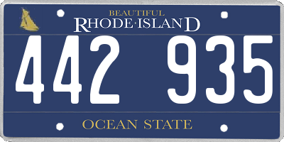 RI license plate 442935