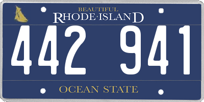RI license plate 442941