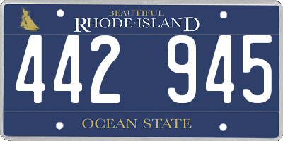 RI license plate 442945