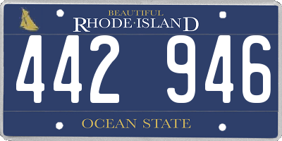 RI license plate 442946