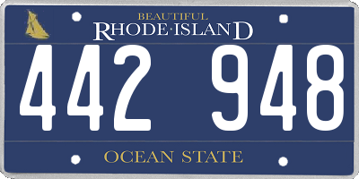 RI license plate 442948