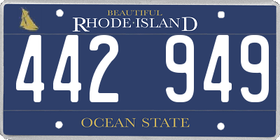 RI license plate 442949