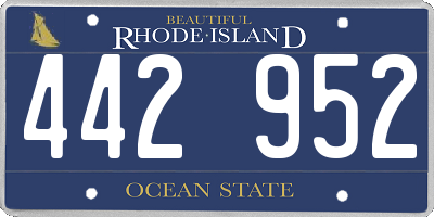 RI license plate 442952