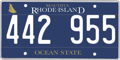 RI license plate 442955