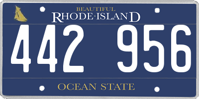 RI license plate 442956