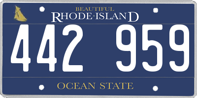 RI license plate 442959