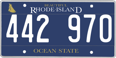 RI license plate 442970