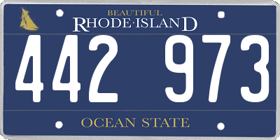 RI license plate 442973