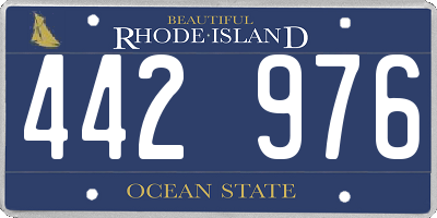 RI license plate 442976