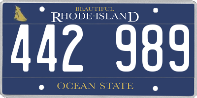 RI license plate 442989