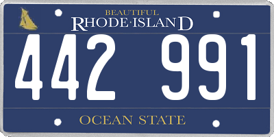 RI license plate 442991