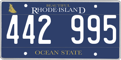 RI license plate 442995