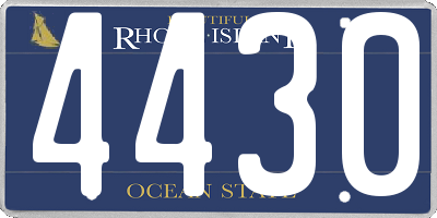 RI license plate 4430