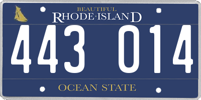 RI license plate 443014