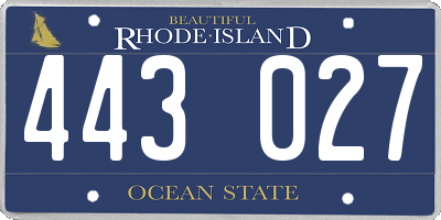 RI license plate 443027