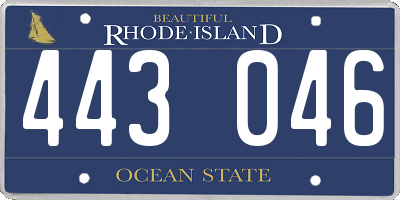 RI license plate 443046