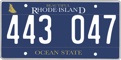 RI license plate 443047