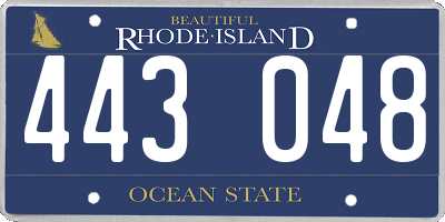 RI license plate 443048